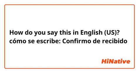 recibido in english